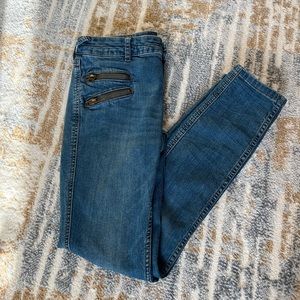SOLD Free People Skinny Jeans with Zipper Pockets